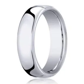 10K White Gold Heavy Fit Designer Men's Wedding Band | 5.5mm