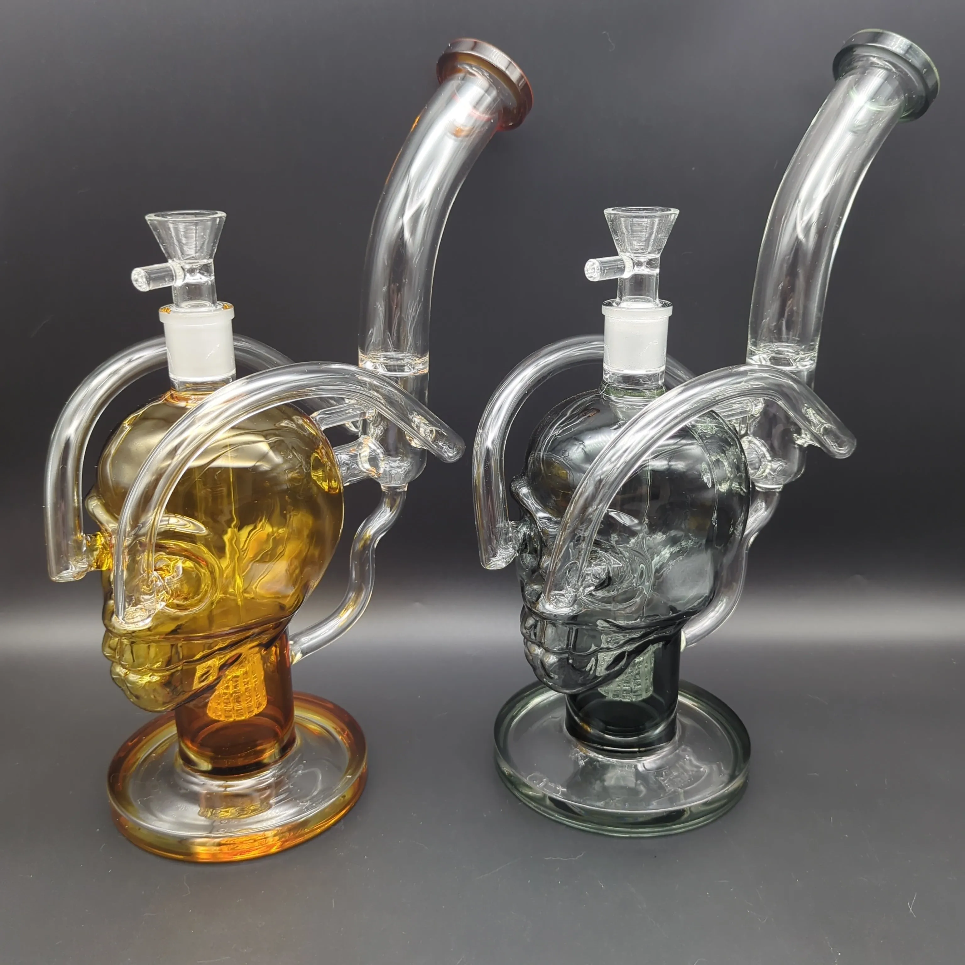 13 Skull Recycler Bong w/ Matrix Perc