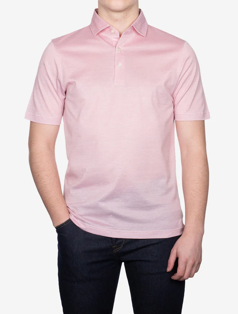 3 Button Polo Shirt Pink