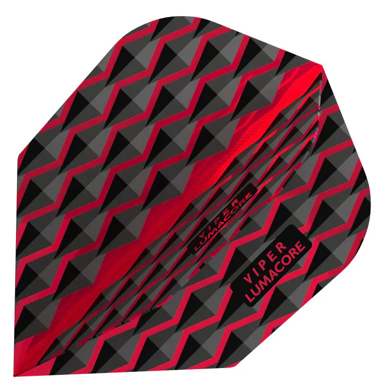 30-6202 Viper V-100 Flights Lumacore Standard Black / Red