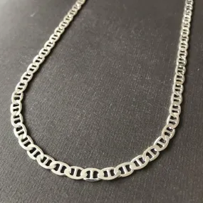 5mm Men's Mariner Link Chain Necklace 925 Silver Sterling 20 Inch 17GR