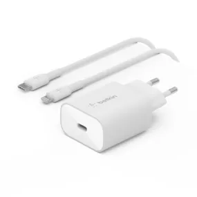 Adaptador USB-C carga rápida 25W   cable Lightning 1m para iPhone de Belkin