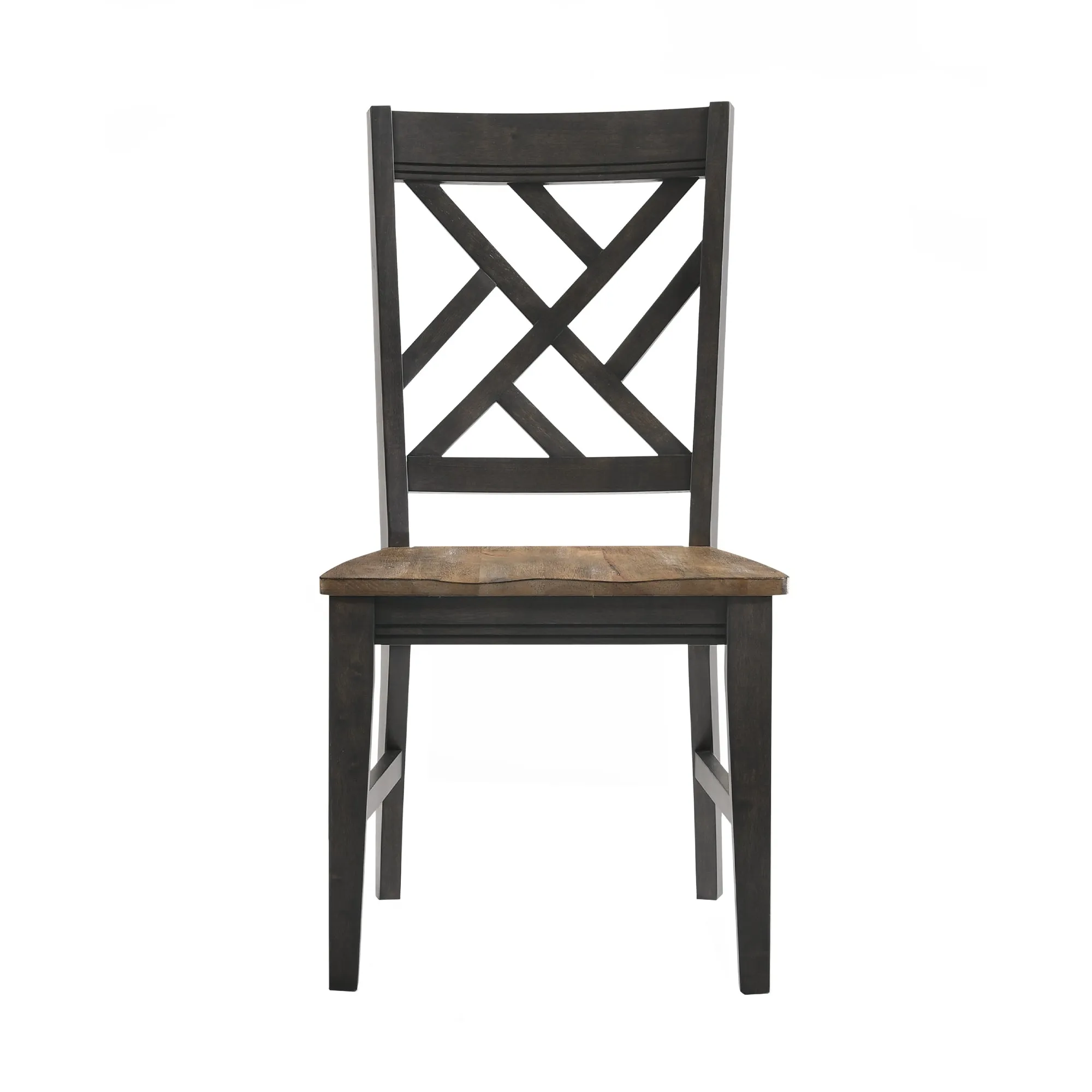 Addie Lattice-Back Dining Chair - Brown