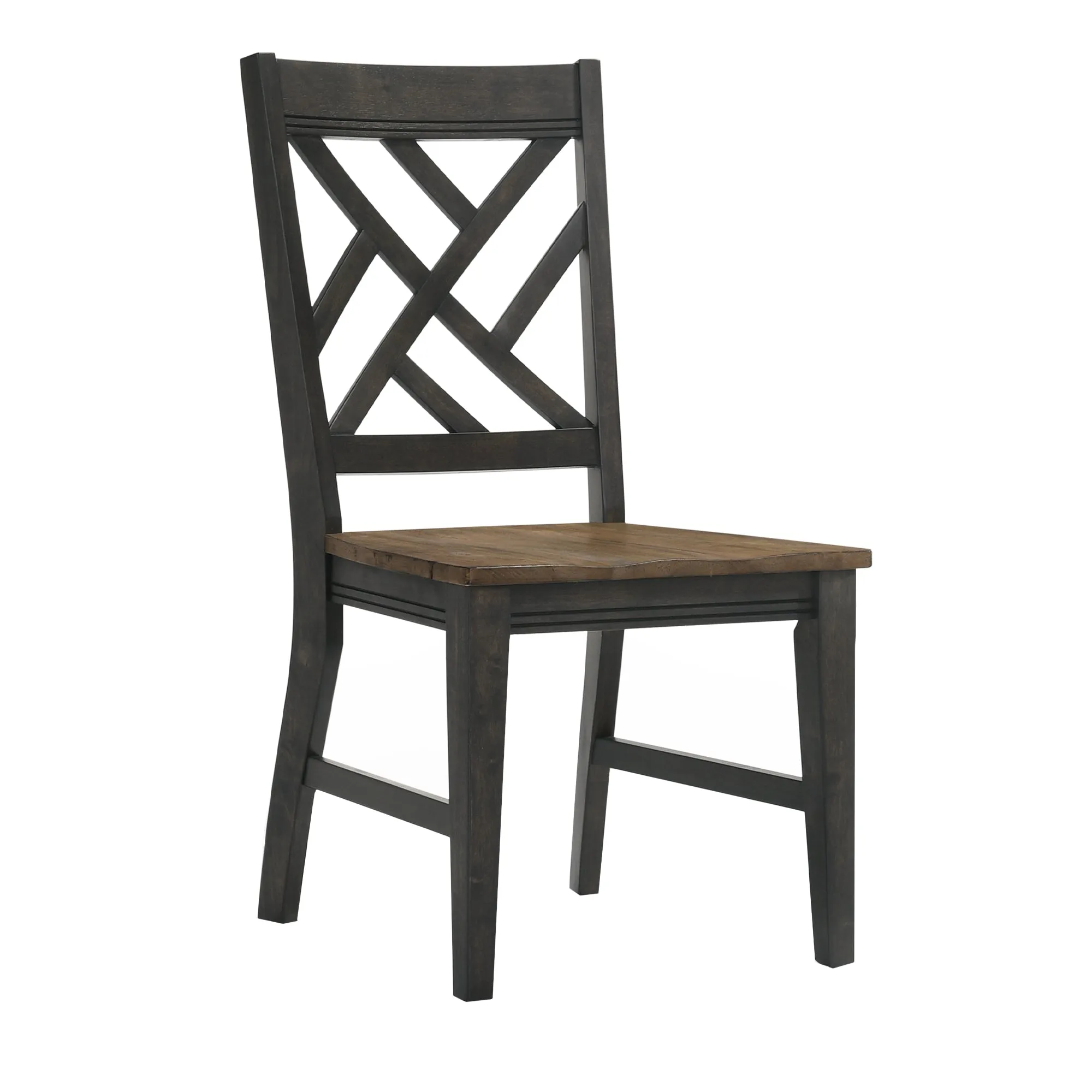 Addie Lattice-Back Dining Chair - Brown