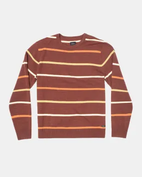 Alex Stripe Crew Sweater - Red Earth