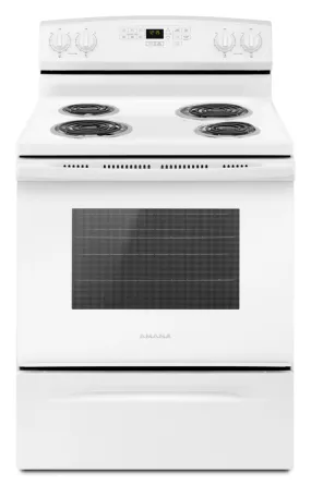 Amana White Freestanding Electric Range (4.8 Cu. Ft.) - YACR4503SFW