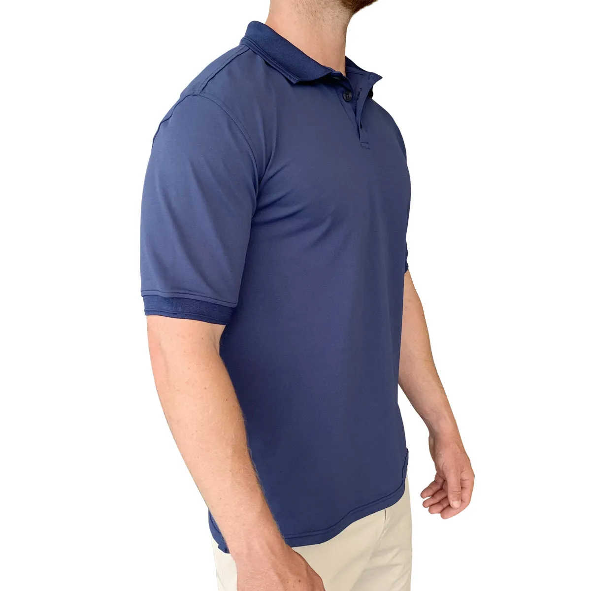 Antibes S/S Tech Polo - Navy