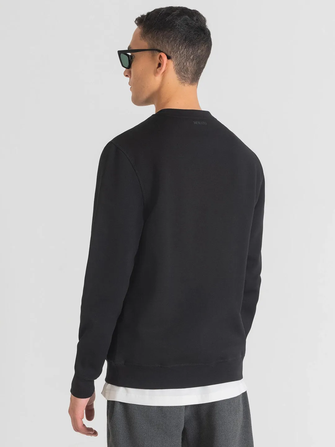 Antony Morato Men Black Printed Sweatshirt