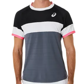 Asics Match Short Sleeved Men Top - Performance Black/Carrier Grey