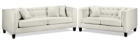 Astin Sofa and Loveseat Set - Wheat