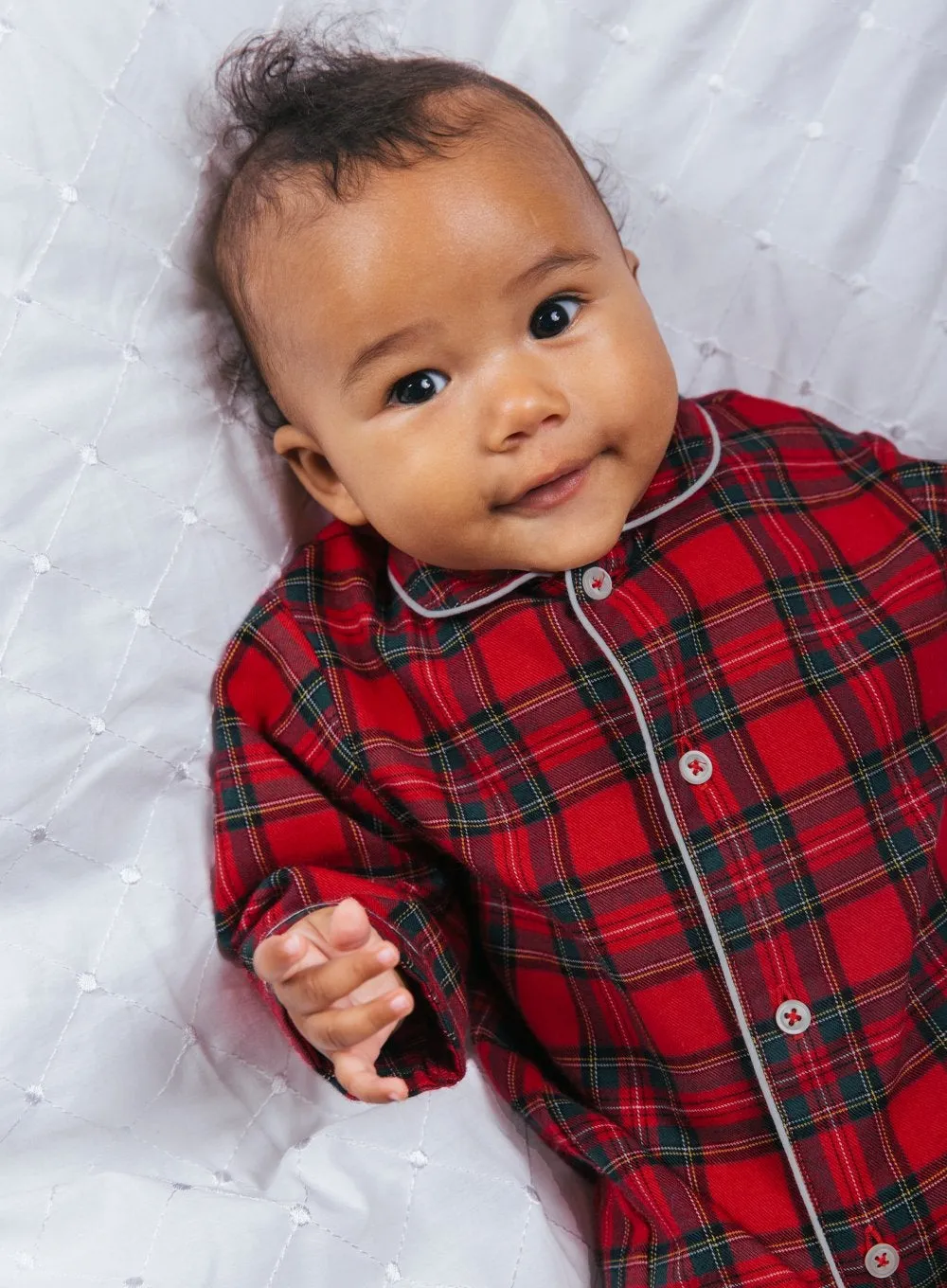 Baby Cosy Tartan All-in-One