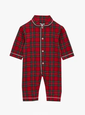 Baby Cosy Tartan All-in-One