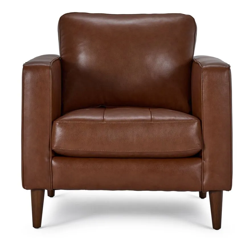 Bari Leather Chair - Cobblestone