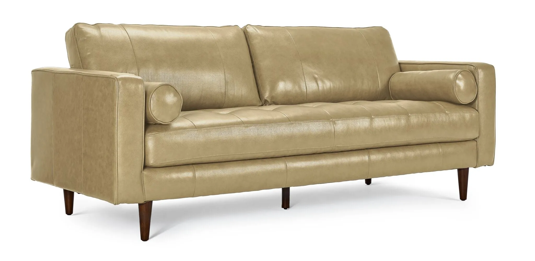 Bari Leather Sofa - Stone