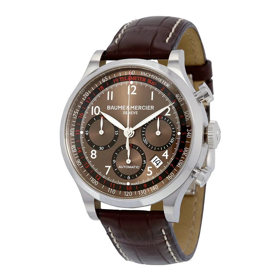 Baume and Mercier Capeland Chronograph Brown Dial Men's Watch 10083 A10083