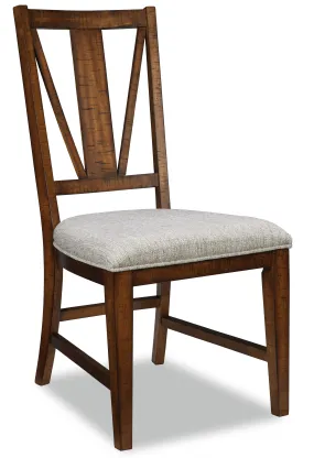 Bay Creek Dining Chair - Toasted Nutmeg, Fog Fabric