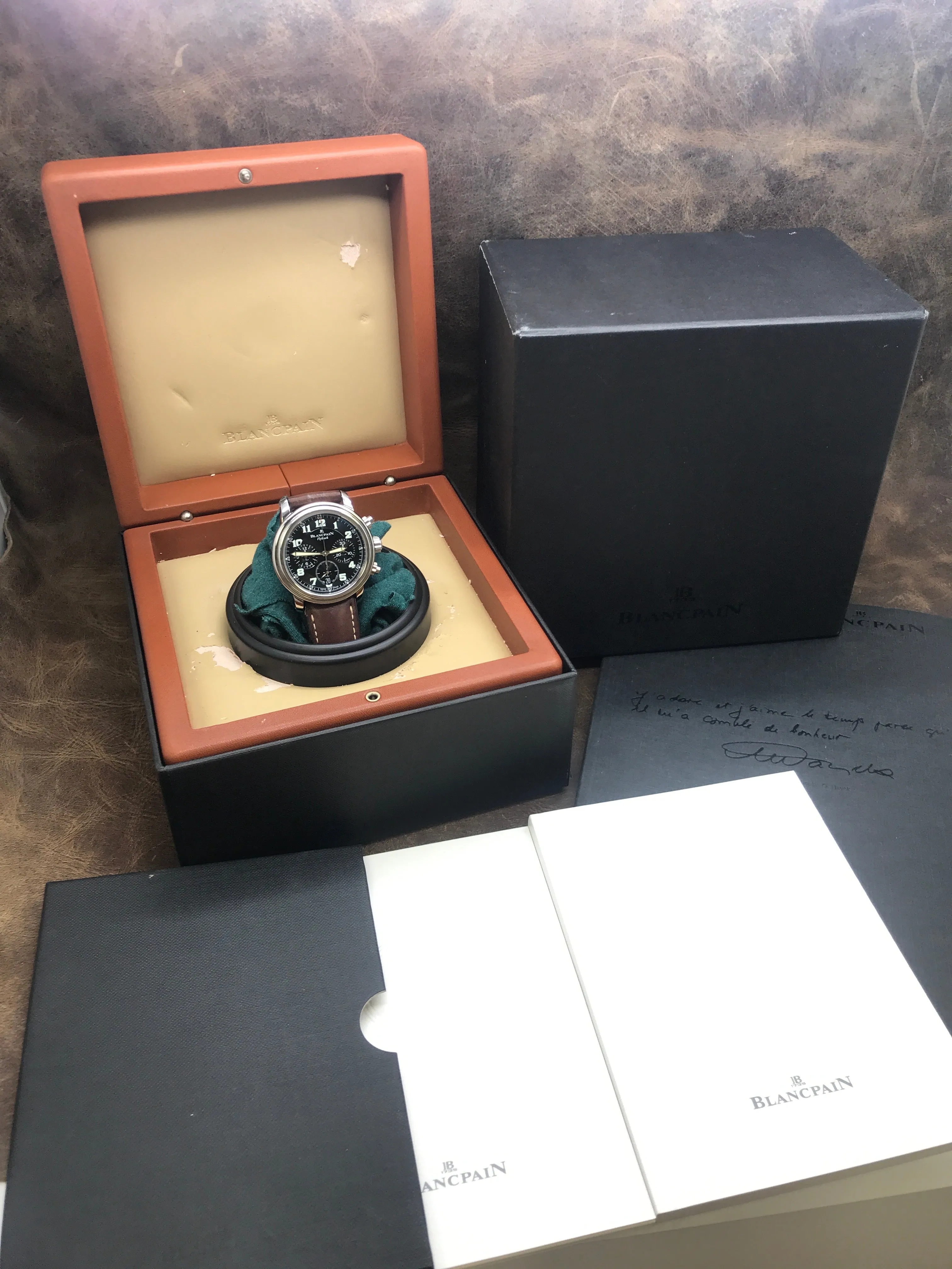 Blancpain Leman 2185F Black Dial Automatic Watch