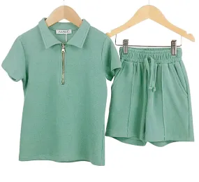 Boys Sage Polo T shirt and Shorts Set