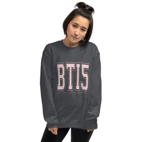 BTI5 Large Letters Unisex Sweatshirt | Pink by Be There in Five