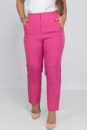 Calça Skinny Detalhe Cós Heloa Pink