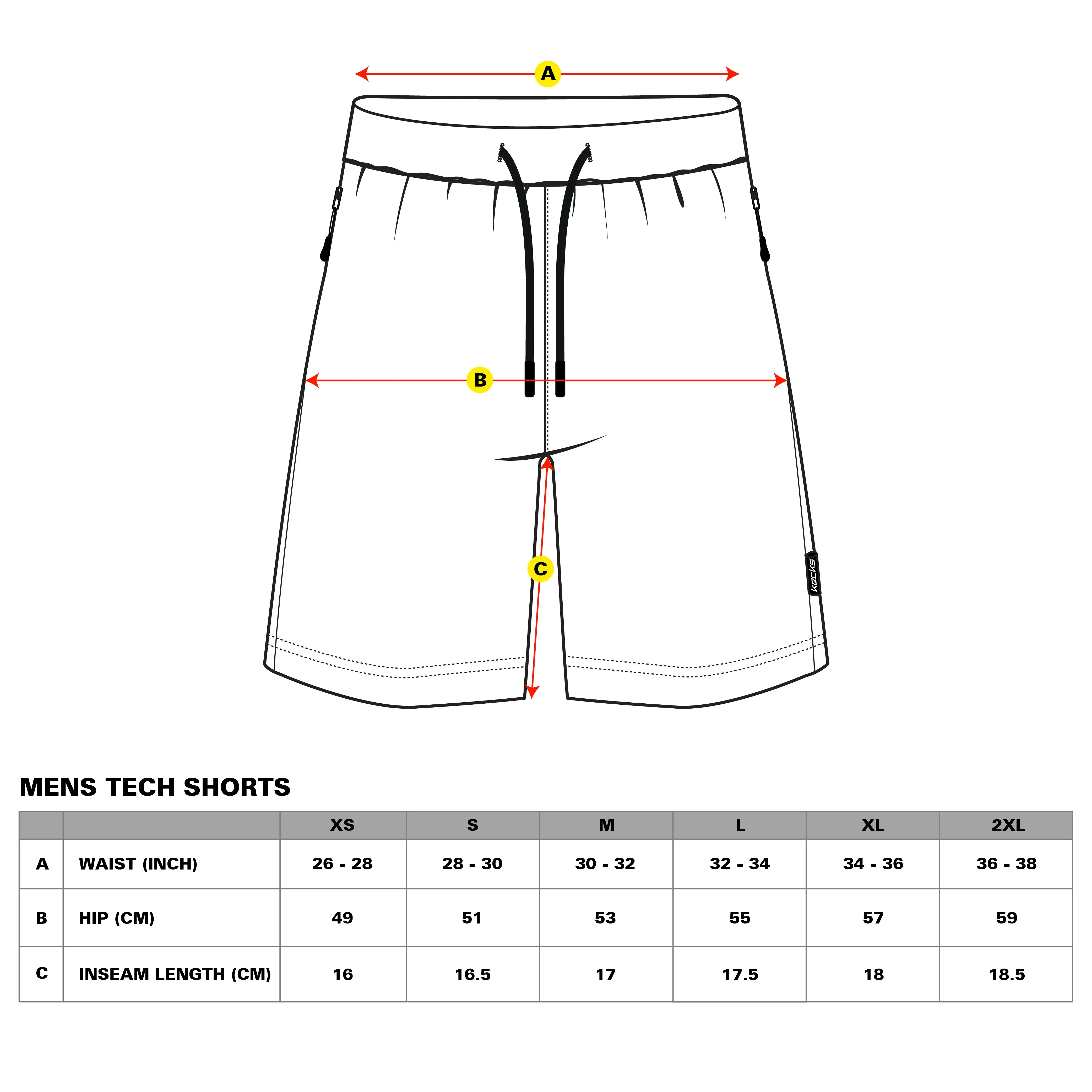 Carbon Mens Tech Short