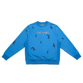 Carpet Ant Crewneck Sweatshirt Blue