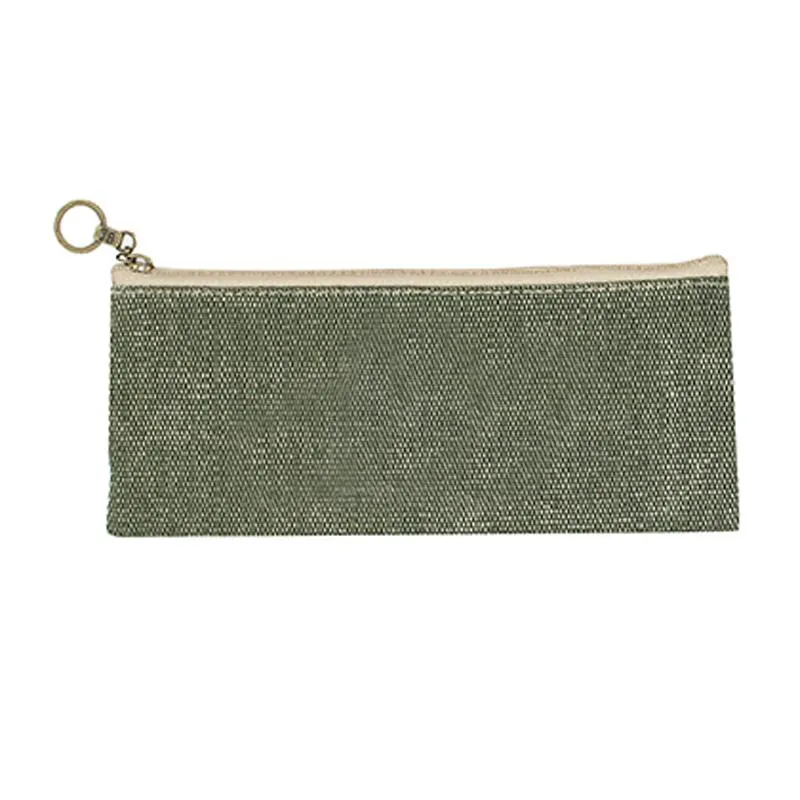 Cotton Zippered Pencil Case