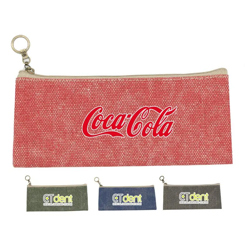 Cotton Zippered Pencil Case