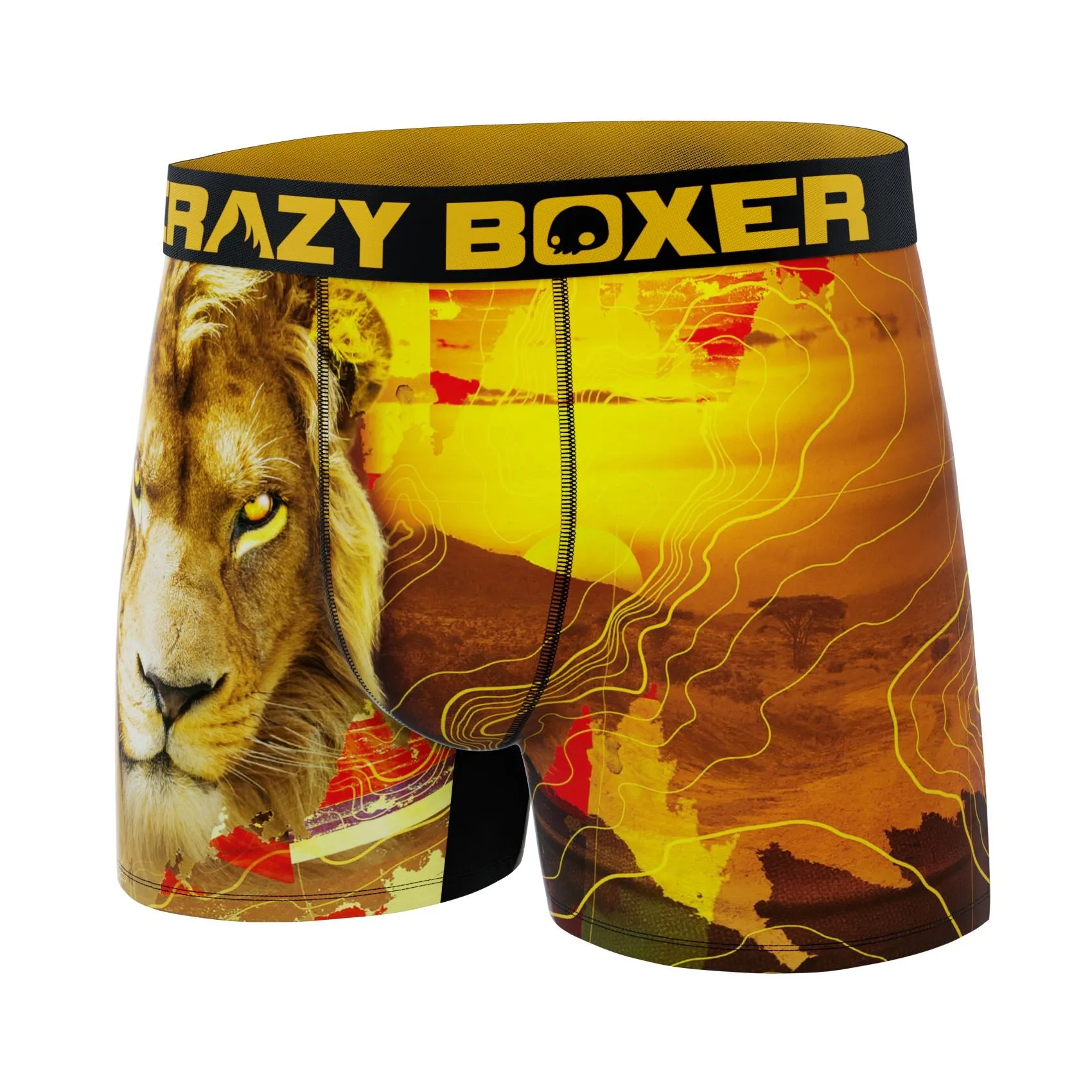 CRAZYBOXER Outdoor Lion Men's Boxer Briefs