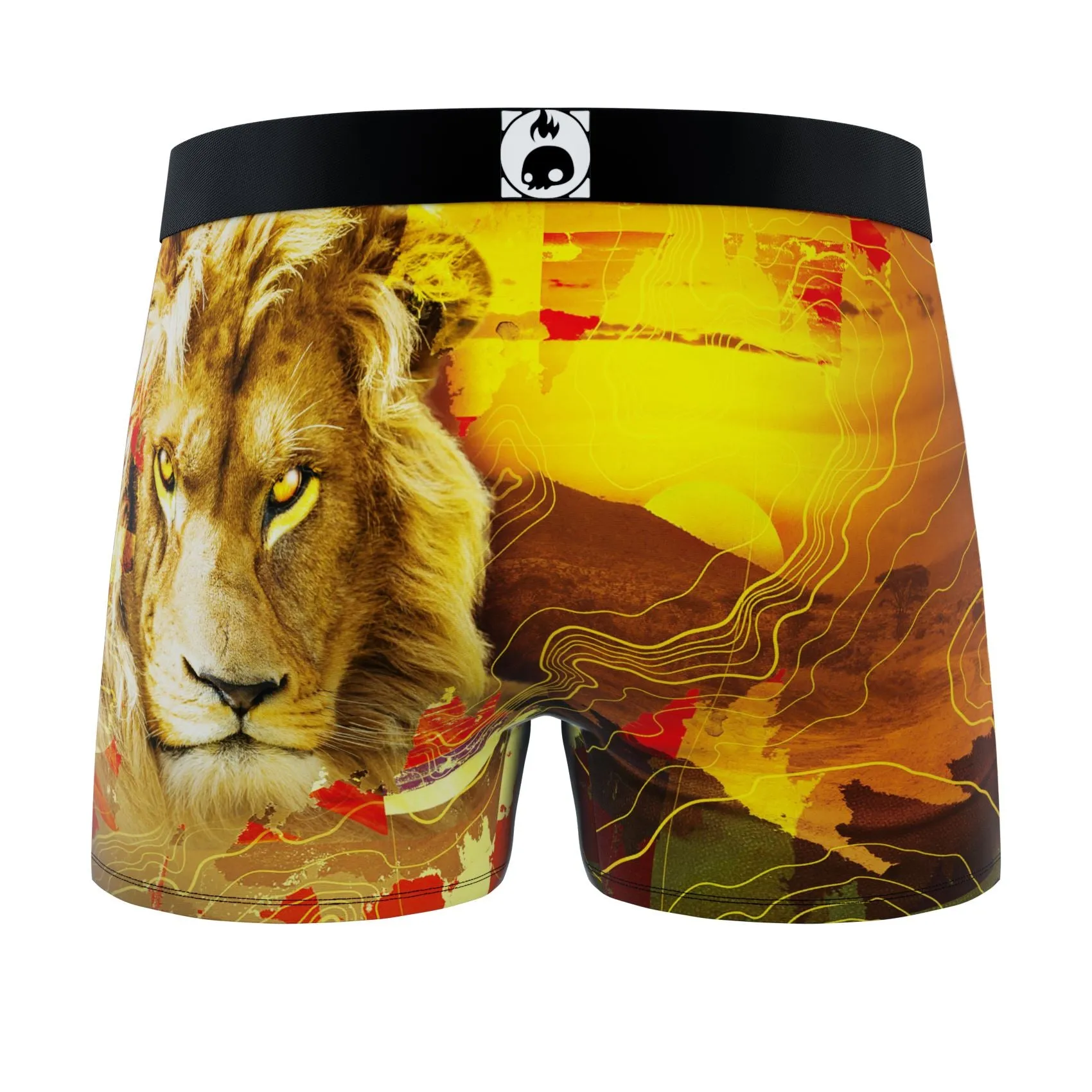 CRAZYBOXER Outdoor Lion Men's Boxer Briefs