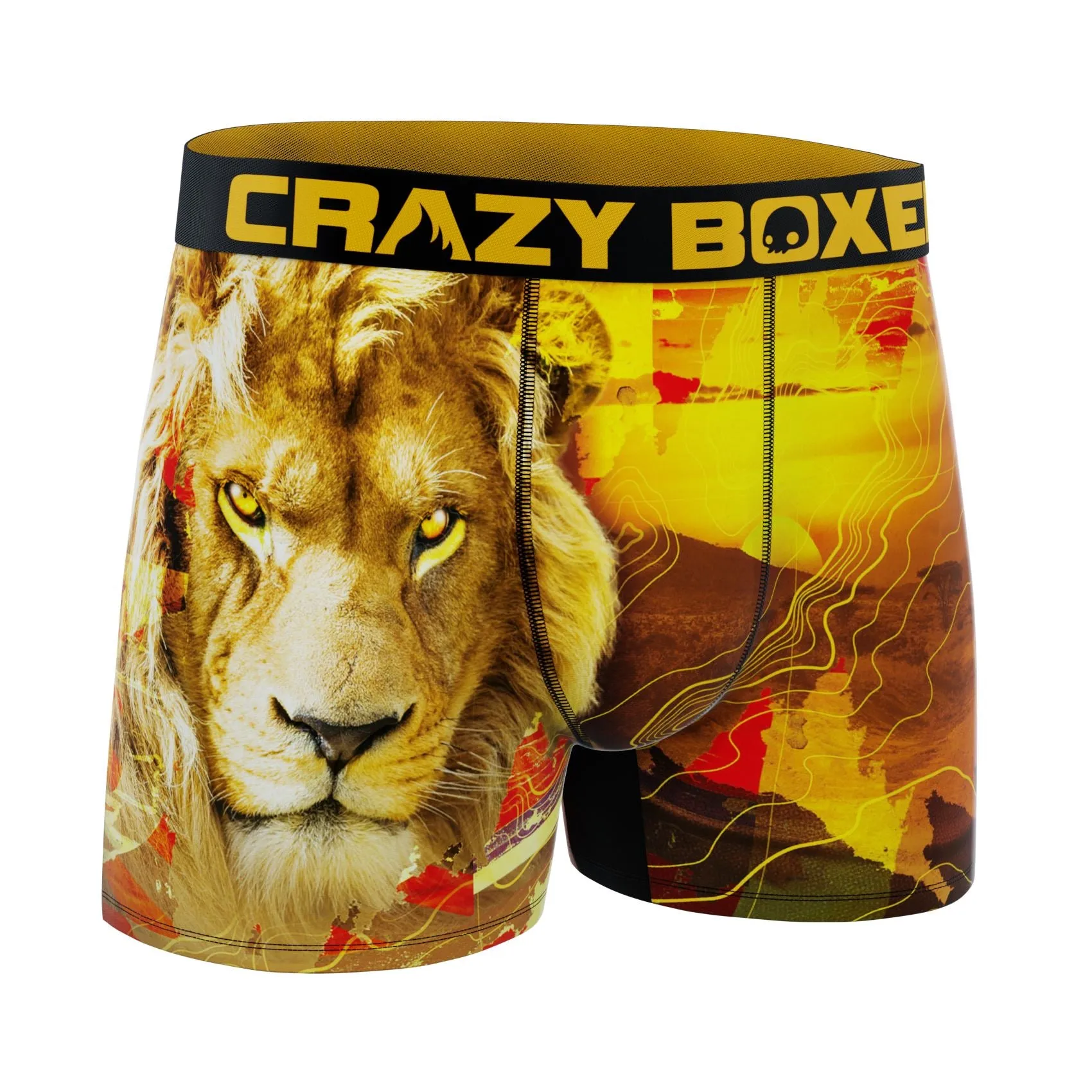 CRAZYBOXER Outdoor Lion Men's Boxer Briefs