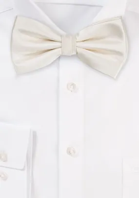 Cream Solid Bowtie