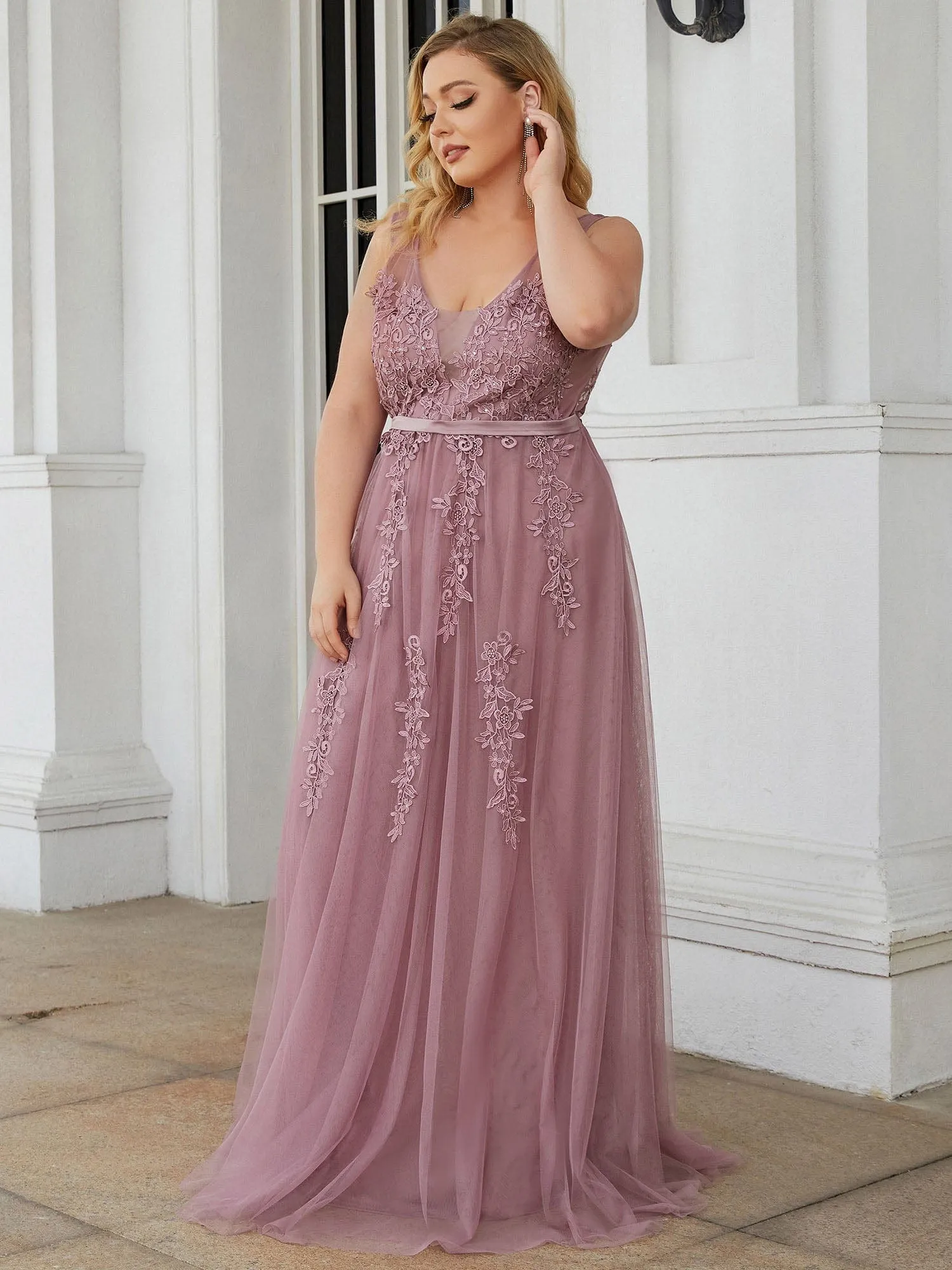 Custom Size Maxi Long Elegant Ethereal Tulle Evening Dress