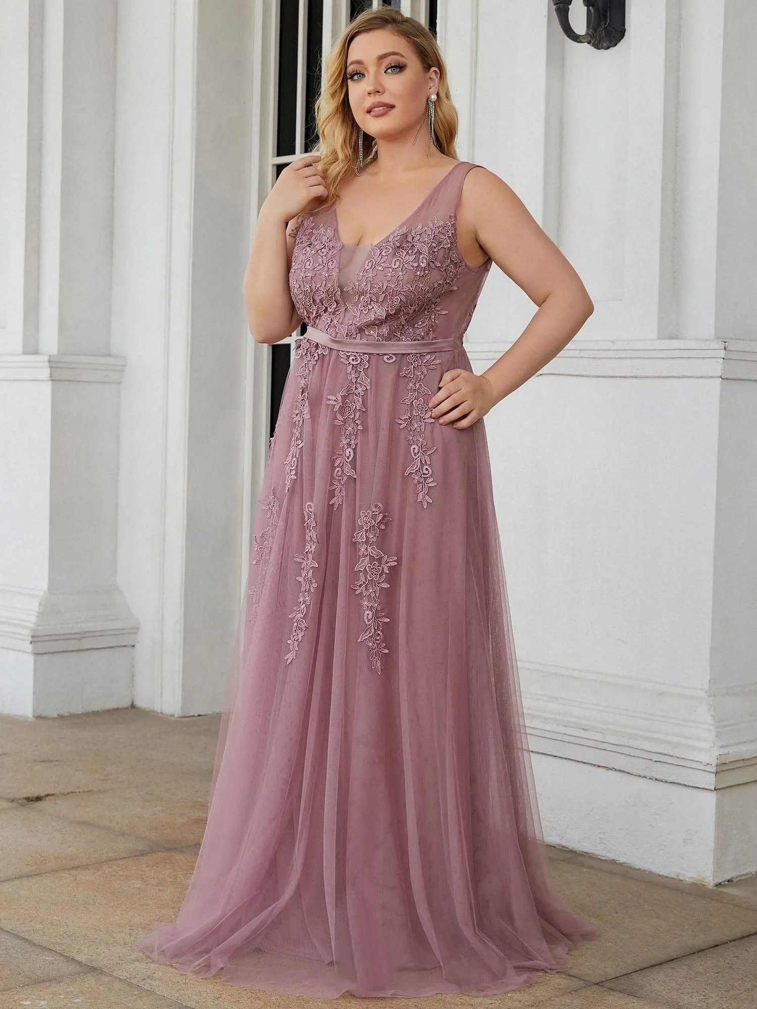 Custom Size Maxi Long Elegant Ethereal Tulle Evening Dress