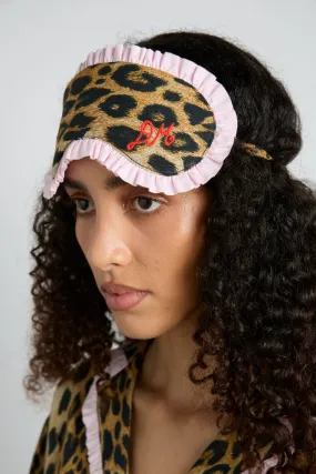 damson pj eye mask - leopard