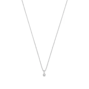 De la Paix Inaya 14 karat white gold necklace with diamond 0.01 carat