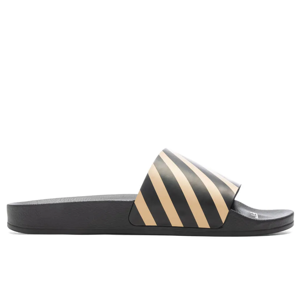 Diag Slider - Black/Beige