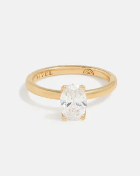 Ellipse Petal ring in Fairmined Yellow Gold and diamond