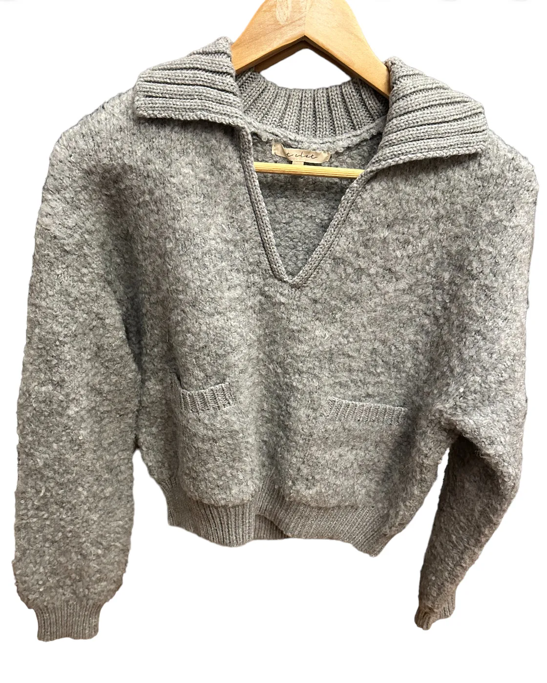 Et Clet Grey Boucle Sweater