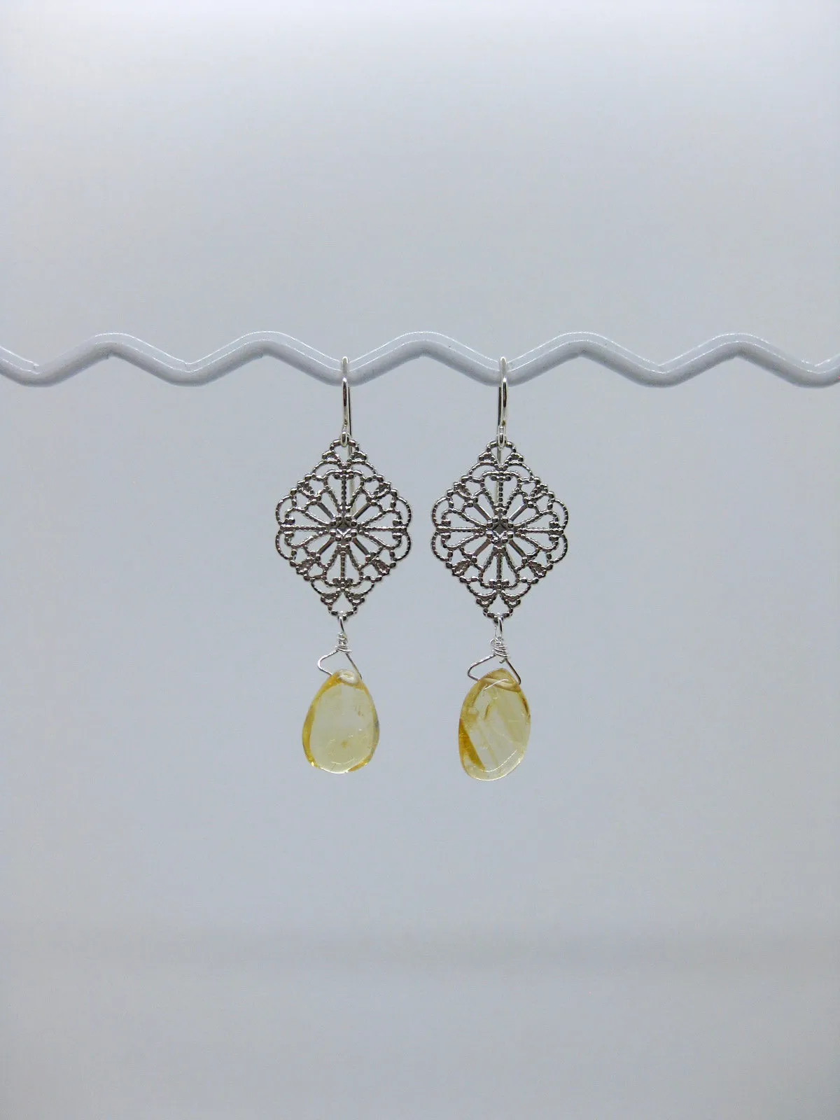 Fern: Citrine Earrings - e624