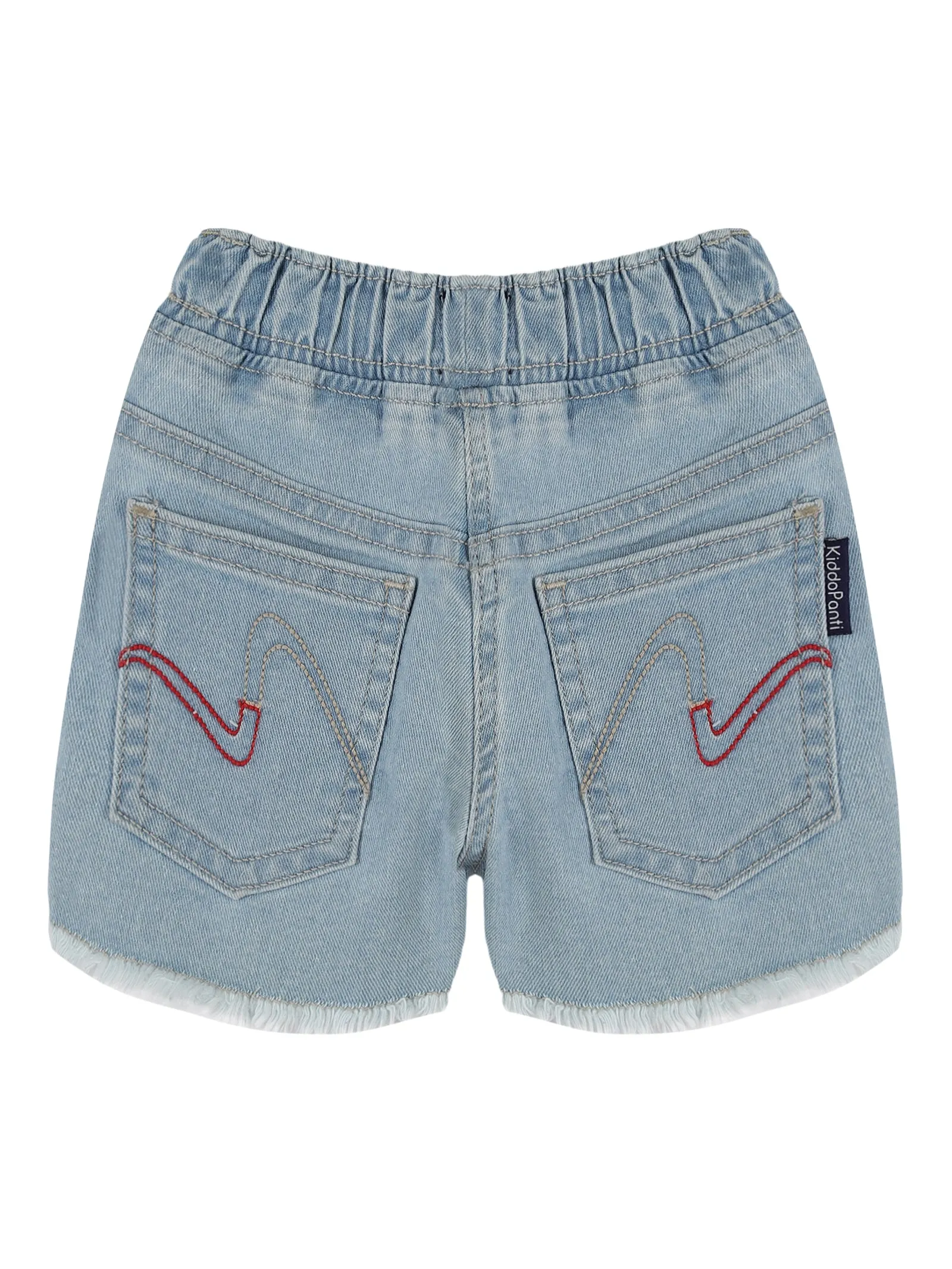 Girls Cropped Placement Print Polo & Denim Hot Shorts set