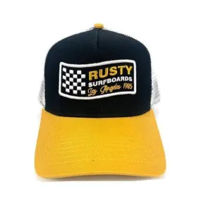 Gorra Rusty Monster Trucker Niño Negro Blanco