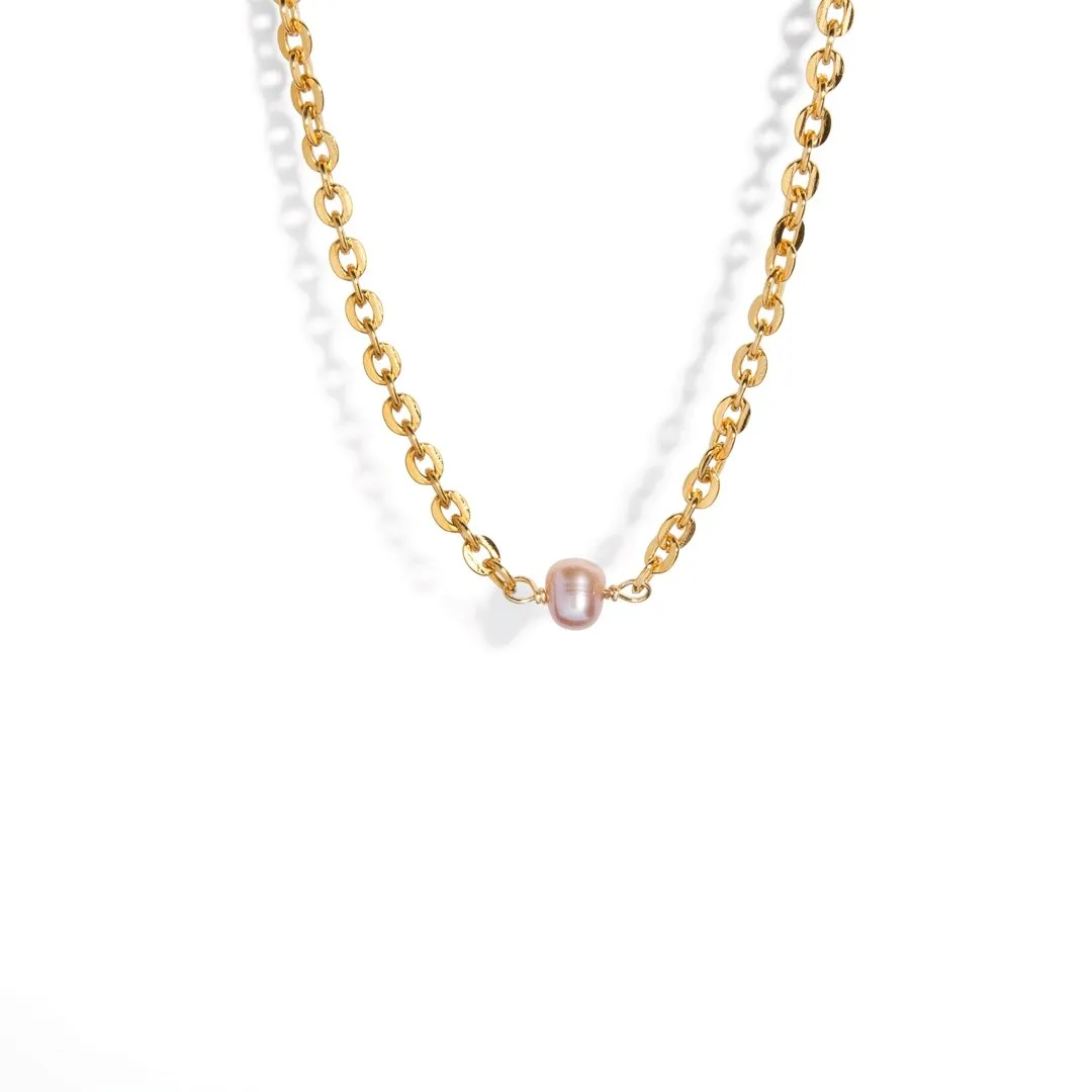 GRATITUDE ROSE PEARL NECKLACE