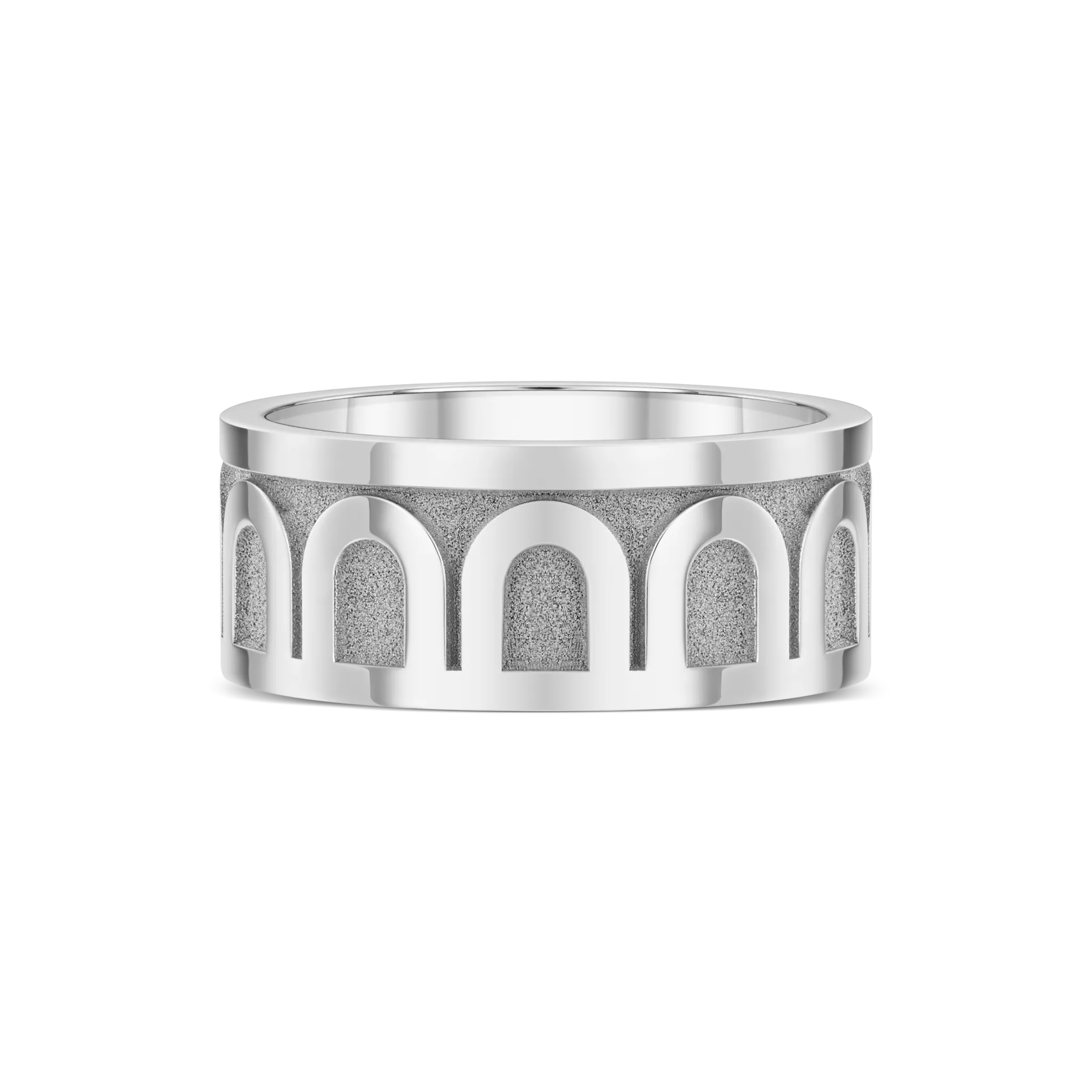 L'Arc de DAVIDOR Ring GM, 18k White Gold with Satin Finish