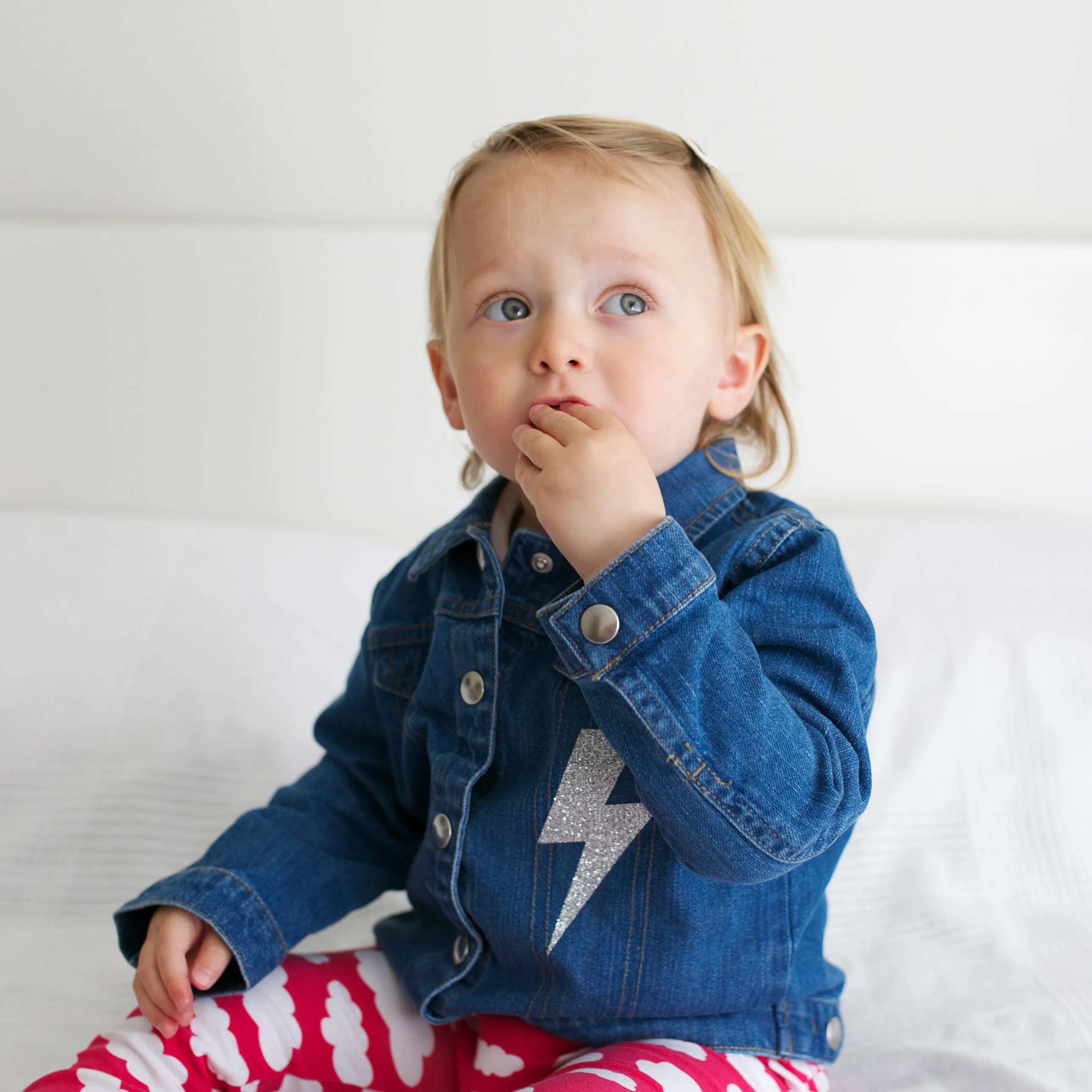 Lightning bolt Organic Childs Denim Jacket