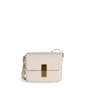 Mini Monceau Gold Edition - Cuir Box Blanc Cassé