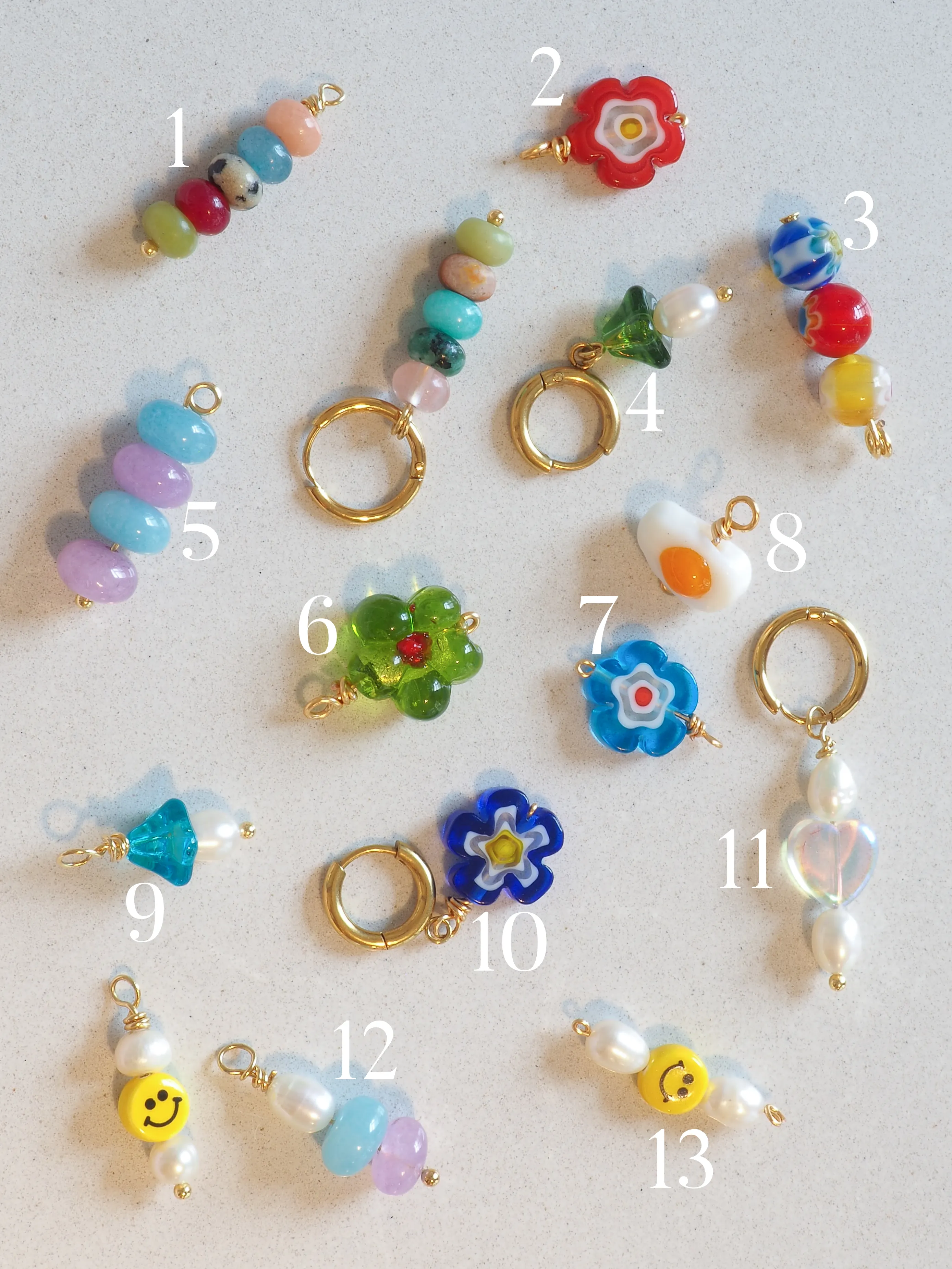 MIX & MATCH BEAD OHRRING