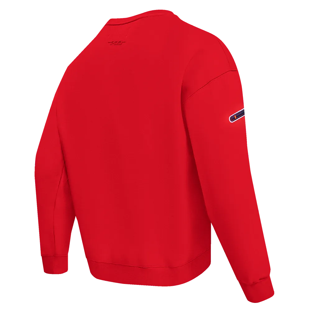 MLB ATLANTA BRAVES OLD ENGLISH MEN'S CREWNECK (RED)