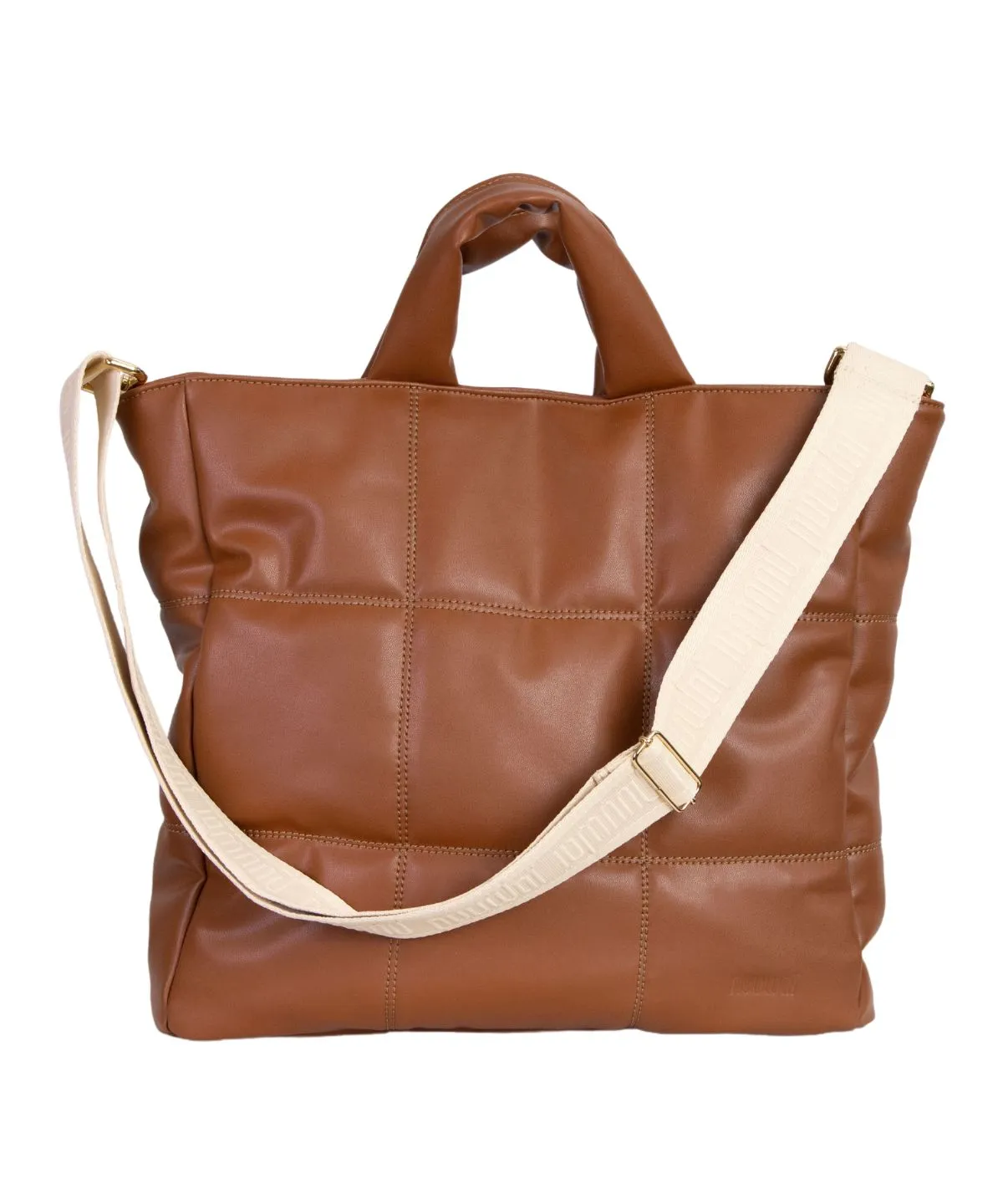 nuuwaï - Vegan Quilted Handbag - LINN caramel brown