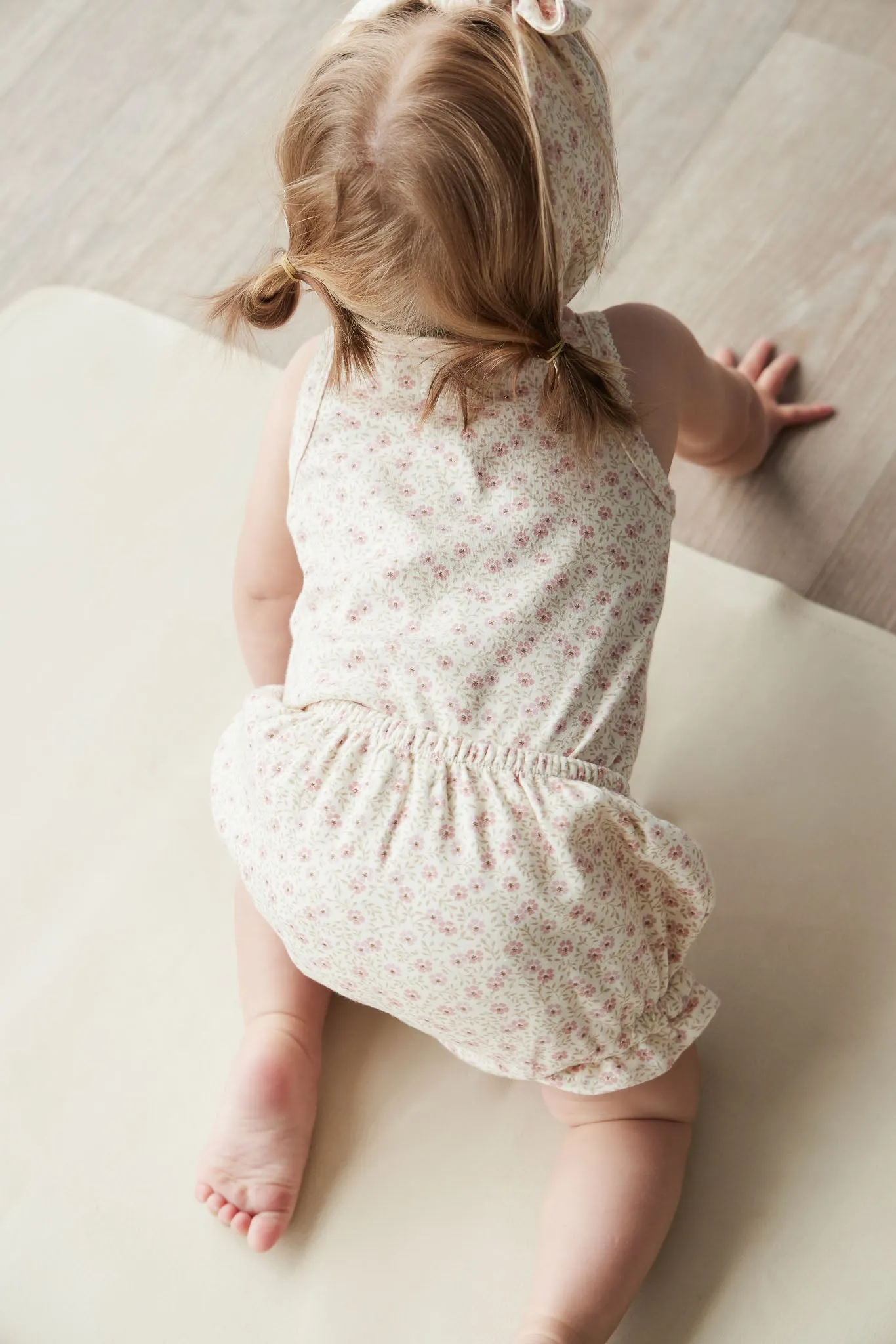 Organic Cotton Frill Bloomer - Emmy Egret